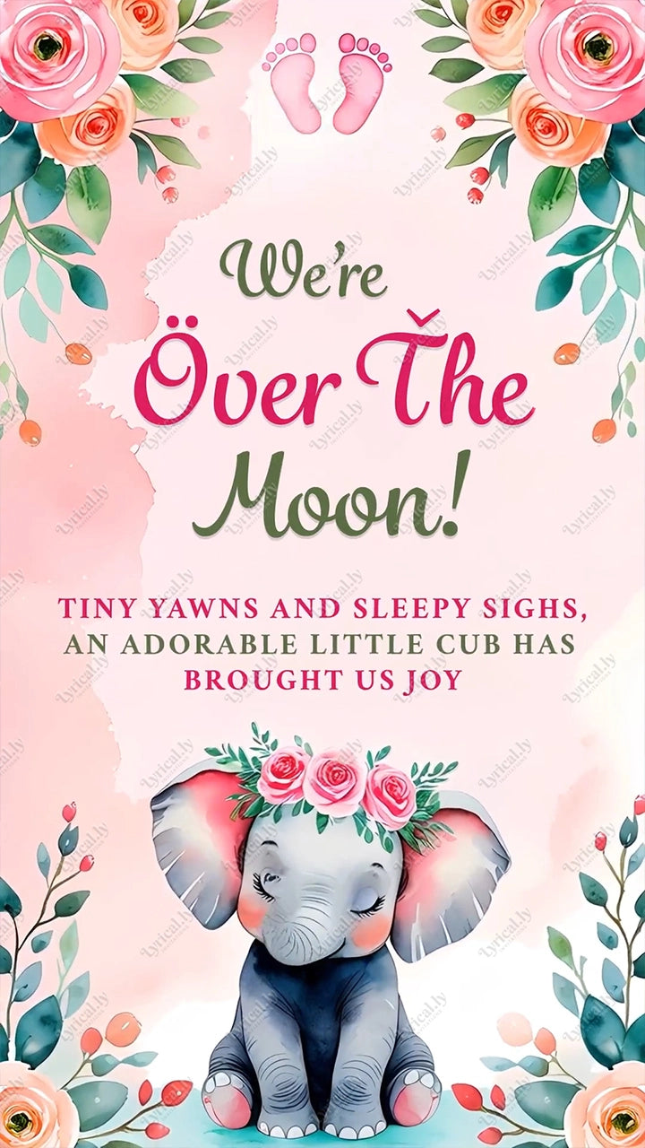Birth Announcement For Baby Girl Invitation Video | IN-0451