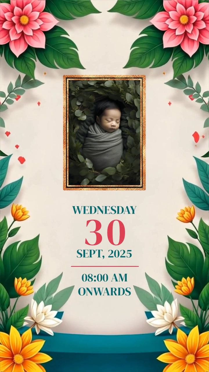 Naming Ceremony Invitation Video | It’s a Baby Naming | IN-0466