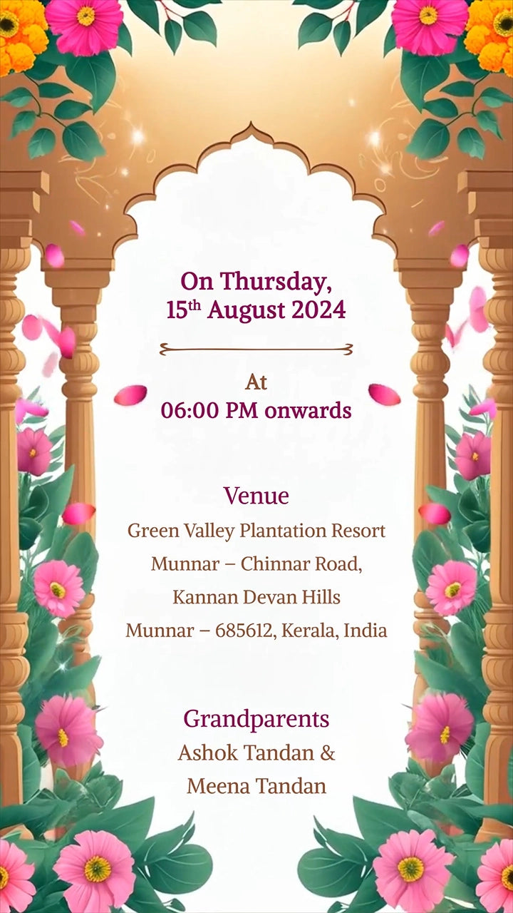 Naming Ceremony Invitation Video | It’s a Girl Baby Naming | IN-0467