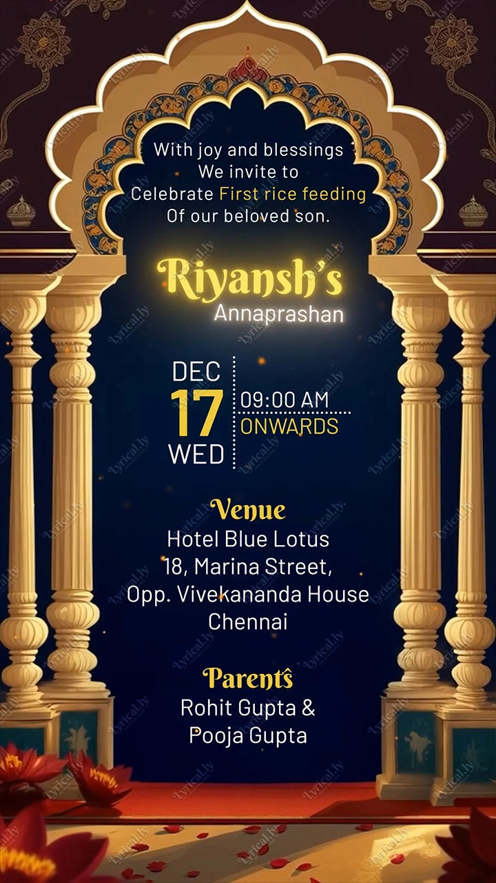 Annaprashan Ceremony Invitation Video | IN-0456