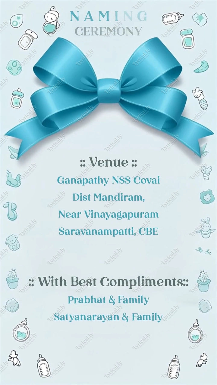 Naming Ceremony Invitation Video | IN-0464
