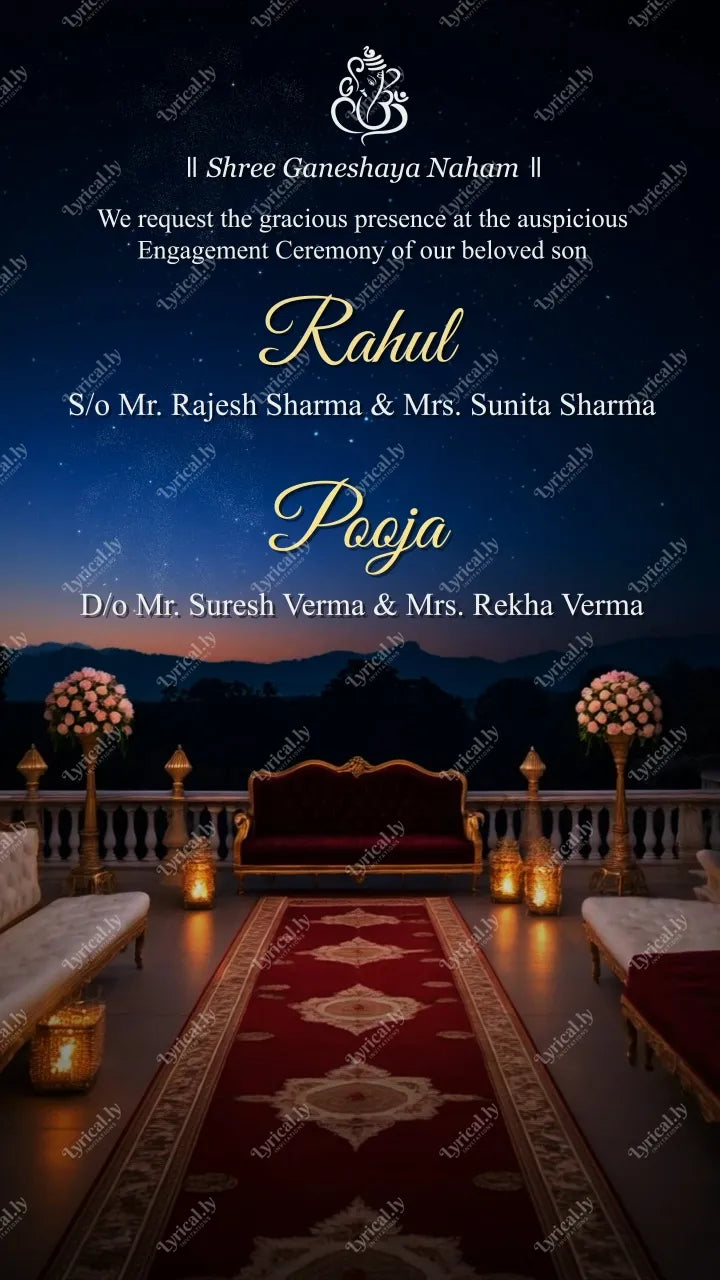 3D Royal Engagement Invitation Video | IN-0171