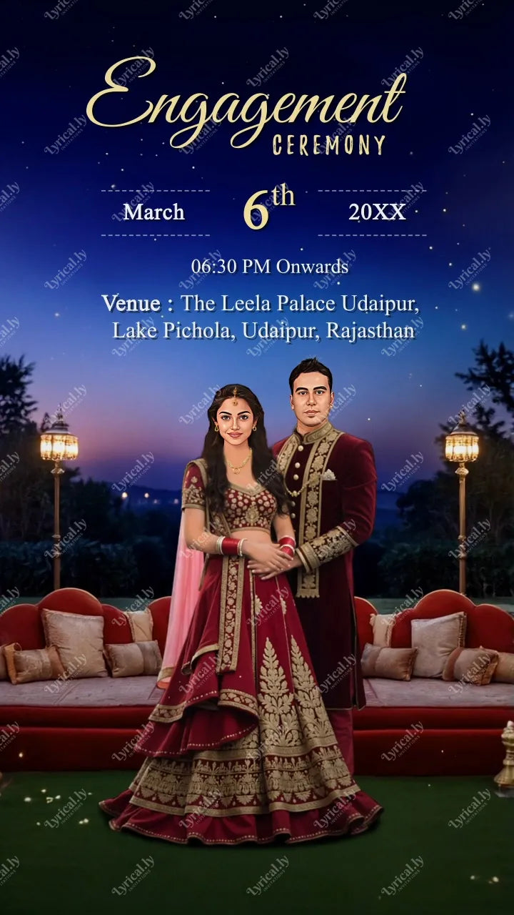3D Royal Engagement Invitation Video | IN-0171