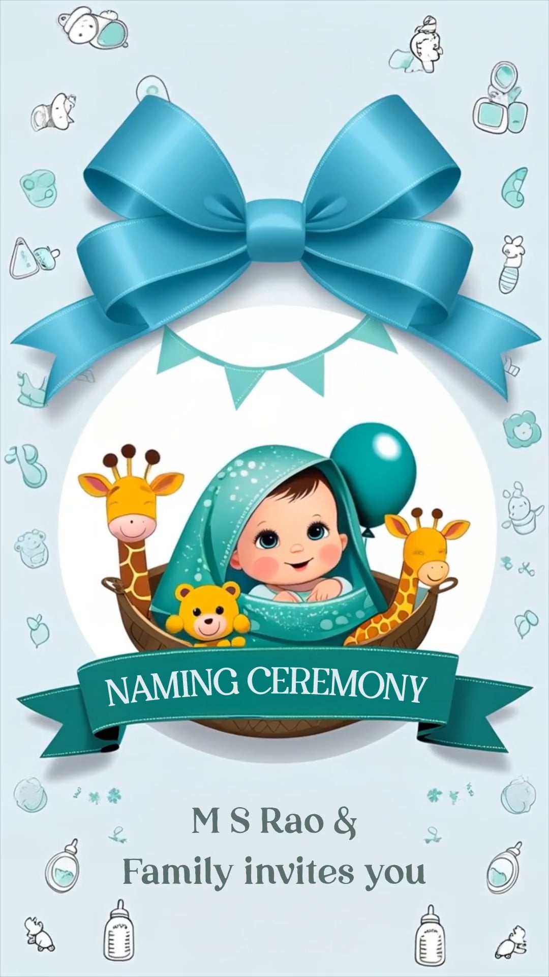 Naming Ceremony Invitation Video | IN-0464