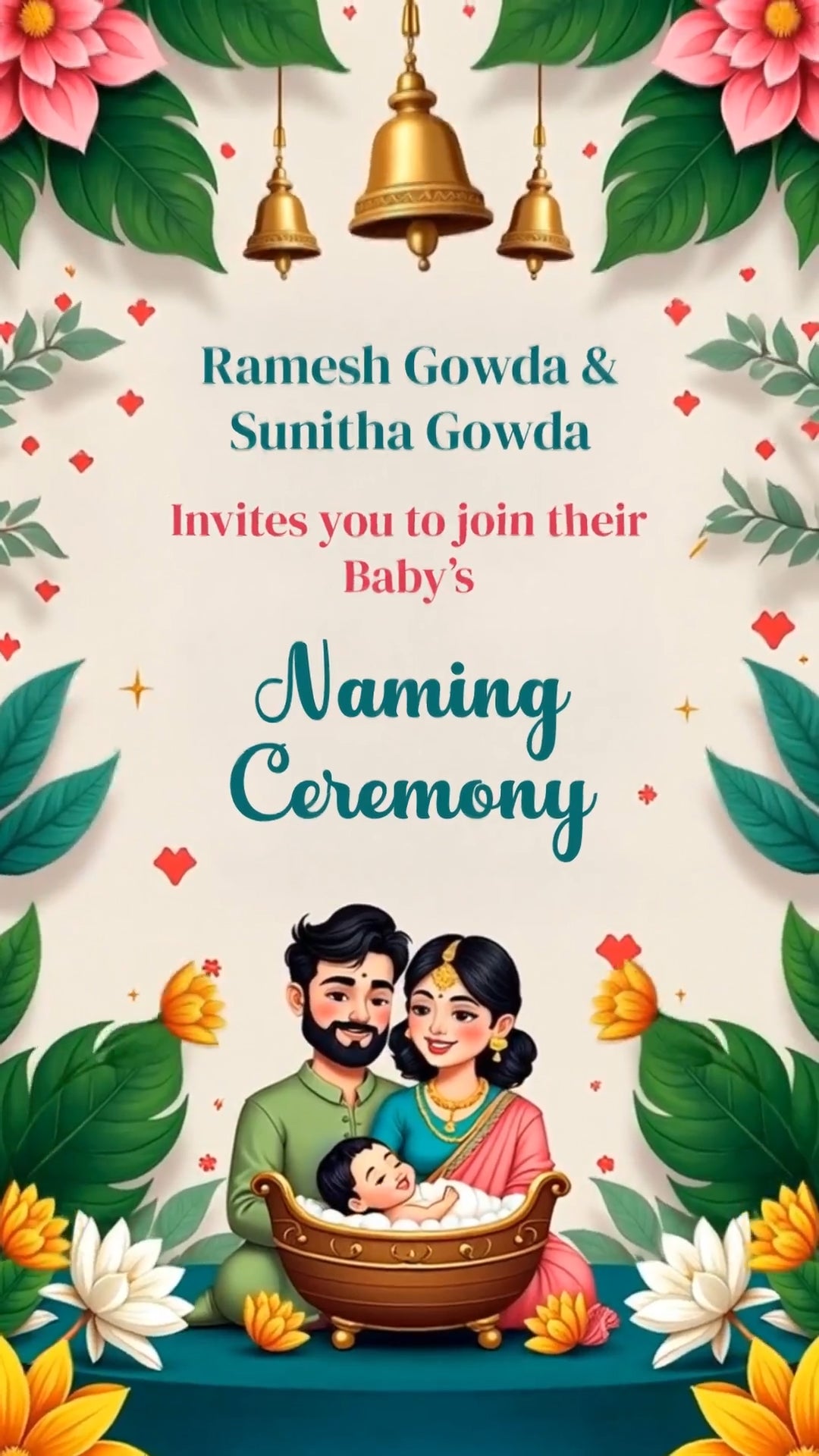Naming Ceremony Invitation Video | It’s a Baby Naming | IN-0466