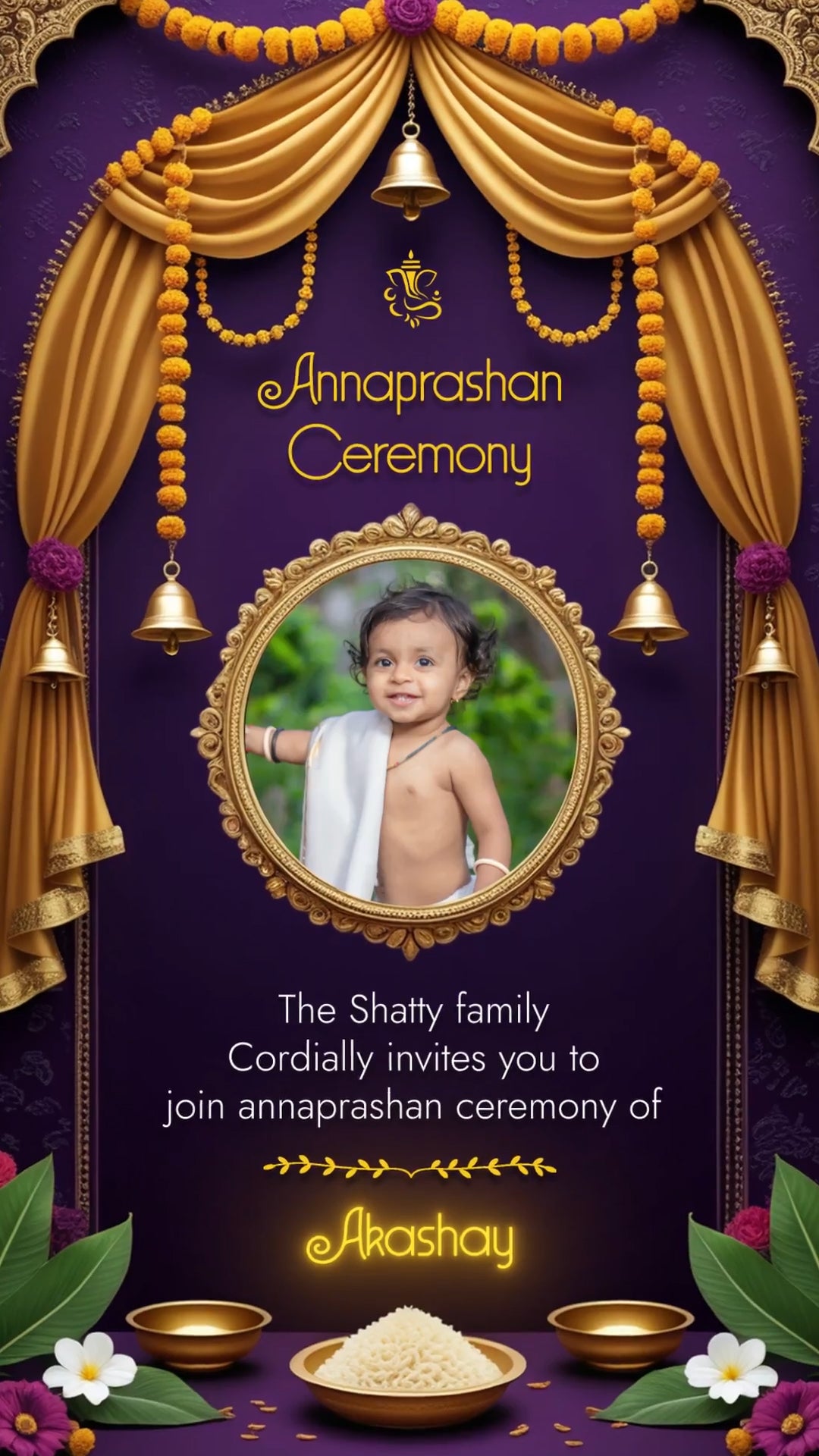 Annaprashan Ceremony Invitation Video | IN-0459