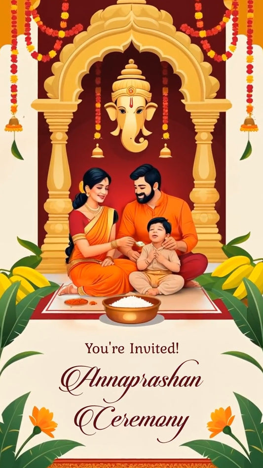 Annaprashan Ceremony Invitation Video | IN-0458