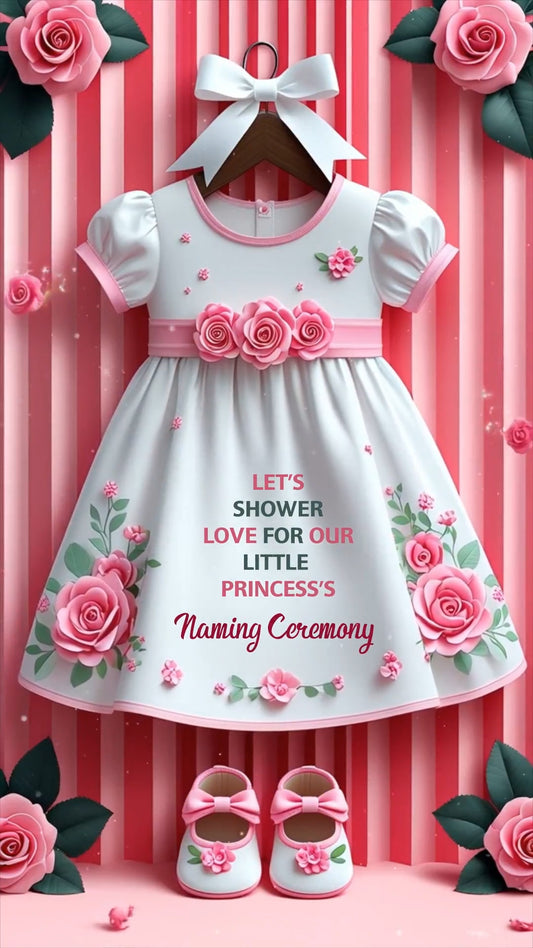 Naming Ceremony Invitation Video |  It’s a Girl Baby Naming | IN-0462
