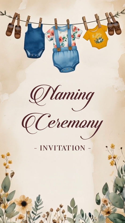 Naming Ceremony Invitation Video | IN-0465