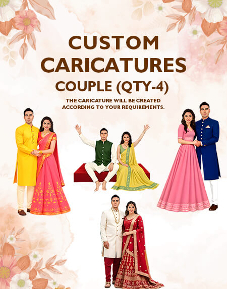 Custom Caricature Couples (Qty-4)
