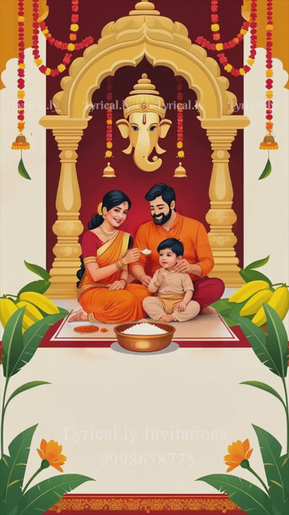 Annaprashan Ceremony Invitation Video | IN-0458
