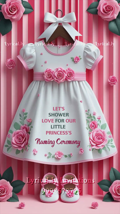 Naming Ceremony Invitation Video |  It’s a Girl Baby Naming | IN-0462