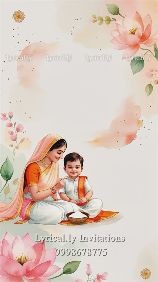 South Indian Annaprashan Ceremony Invitation Video | IN-0455