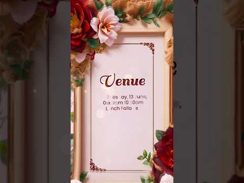 Housewarming Invitation 3D Floral Invitation video | IN-0102