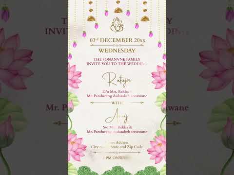 Elegant Floral Indian Wedding Invitation | IN-0050