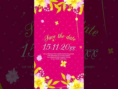 Haldi Ceremony Invitation video | IN-0118