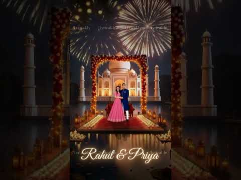 3D Engagement Invitation Video | Tajmahal Theme | IN-0164