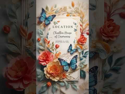 Beautiful 3D Butterfly Wedding Invitation Video | IN-0067