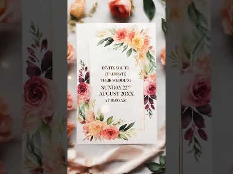 Beautiful 3D Floral Wedding Invitation Video | IN-0066