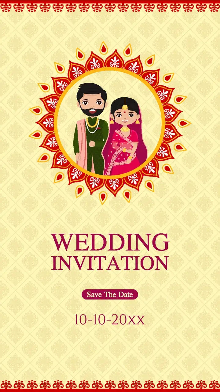 Indian Wedding  Invitation Card | IN-0215