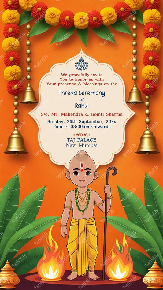 Thread Ceremony invitation Crad | IN-0402