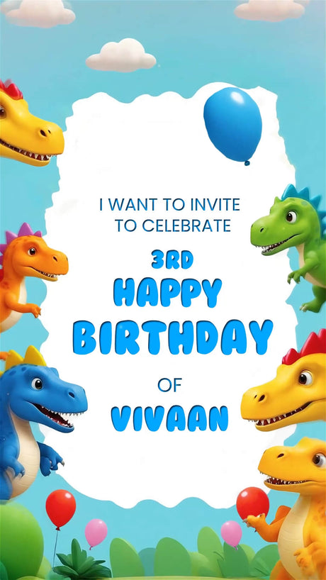 Animal Themed Birthday Party Invitation | IN-0016