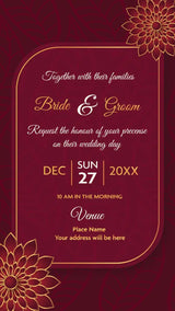 Elegant Indian Wedding Save The Date Card | IN-0240