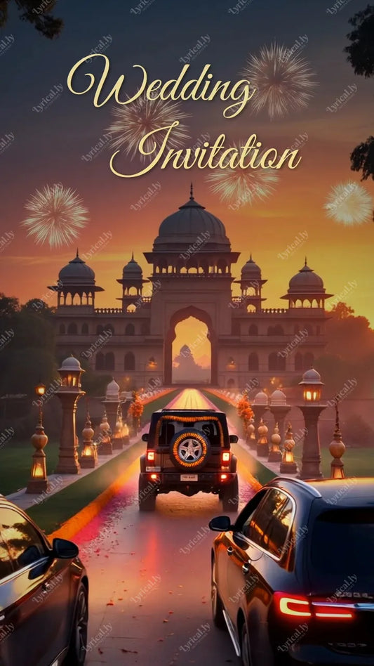 3D Thar Entry Royal Wedding Invitation Video | IN-0168