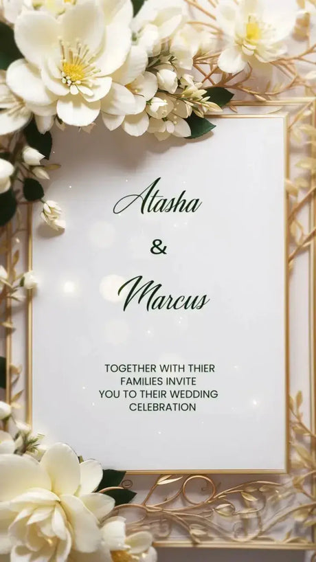 Beautiful 3D Floral Wedding Invitation Video | IN-0061