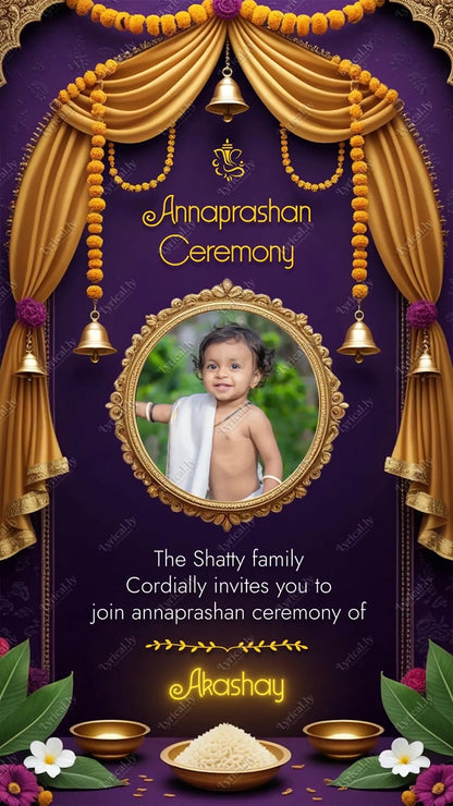 Annaprashan Ceremony Invitation Video | IN-0459