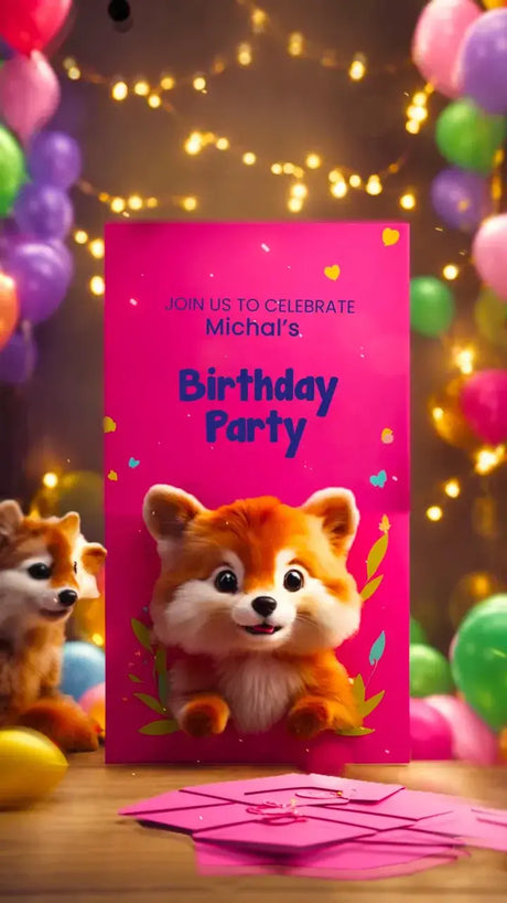 Beautiful 3D Birthday Invitation Video | IN-0086