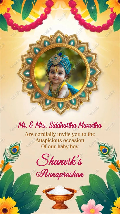 Annaprashan Ceremony Invitation Video | IN-0457