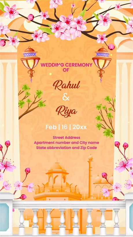 Traditional Animated Wedding Invitation | IN-0038