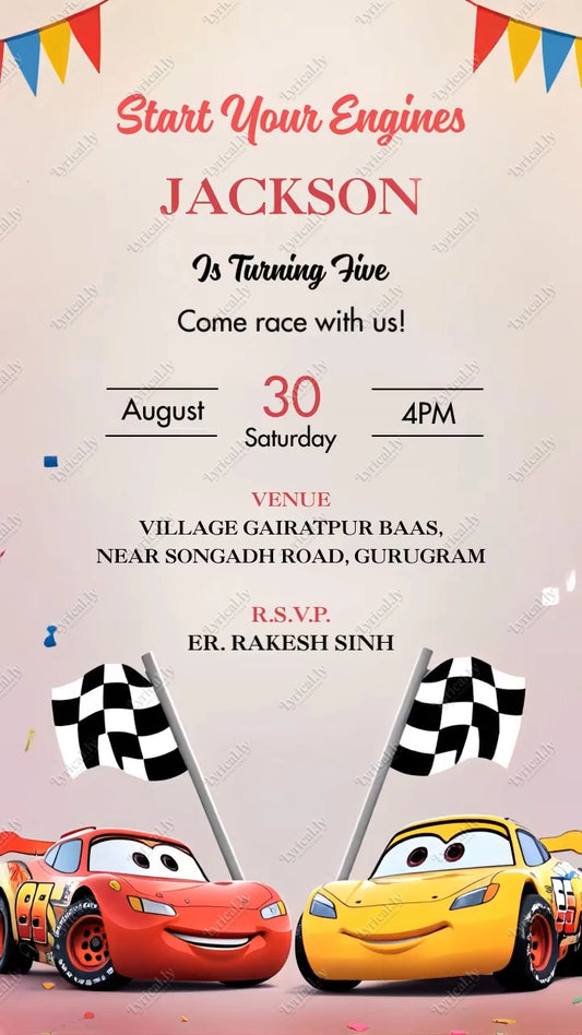 Racing Cars birthday Party theme Video | IN-0414