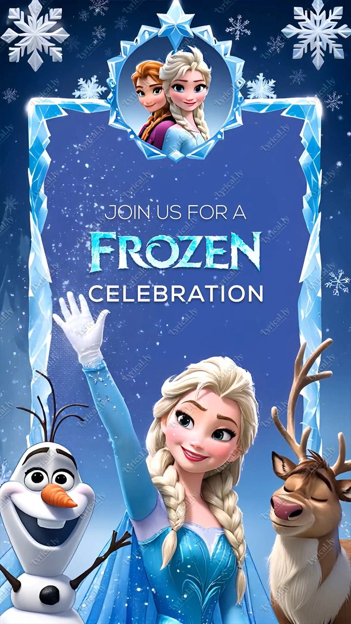 Frozen Princess Birthday Invitation Video | IN-0446