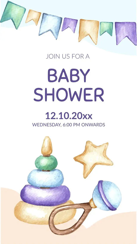 Baby shower Invitation video | IN-0097