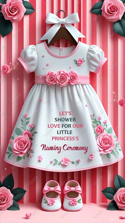 Naming Ceremony Invitation Video |  It’s a Girl Baby Naming | IN-0462