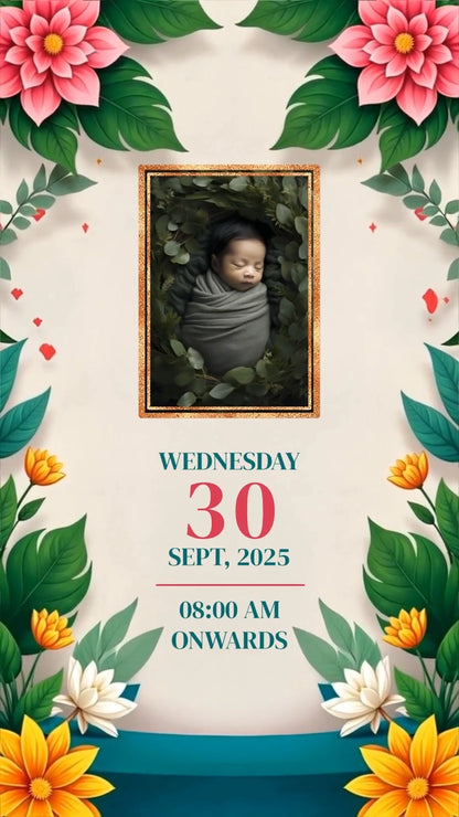 Naming Ceremony Invitation Video | It’s a Baby Naming | IN-0466
