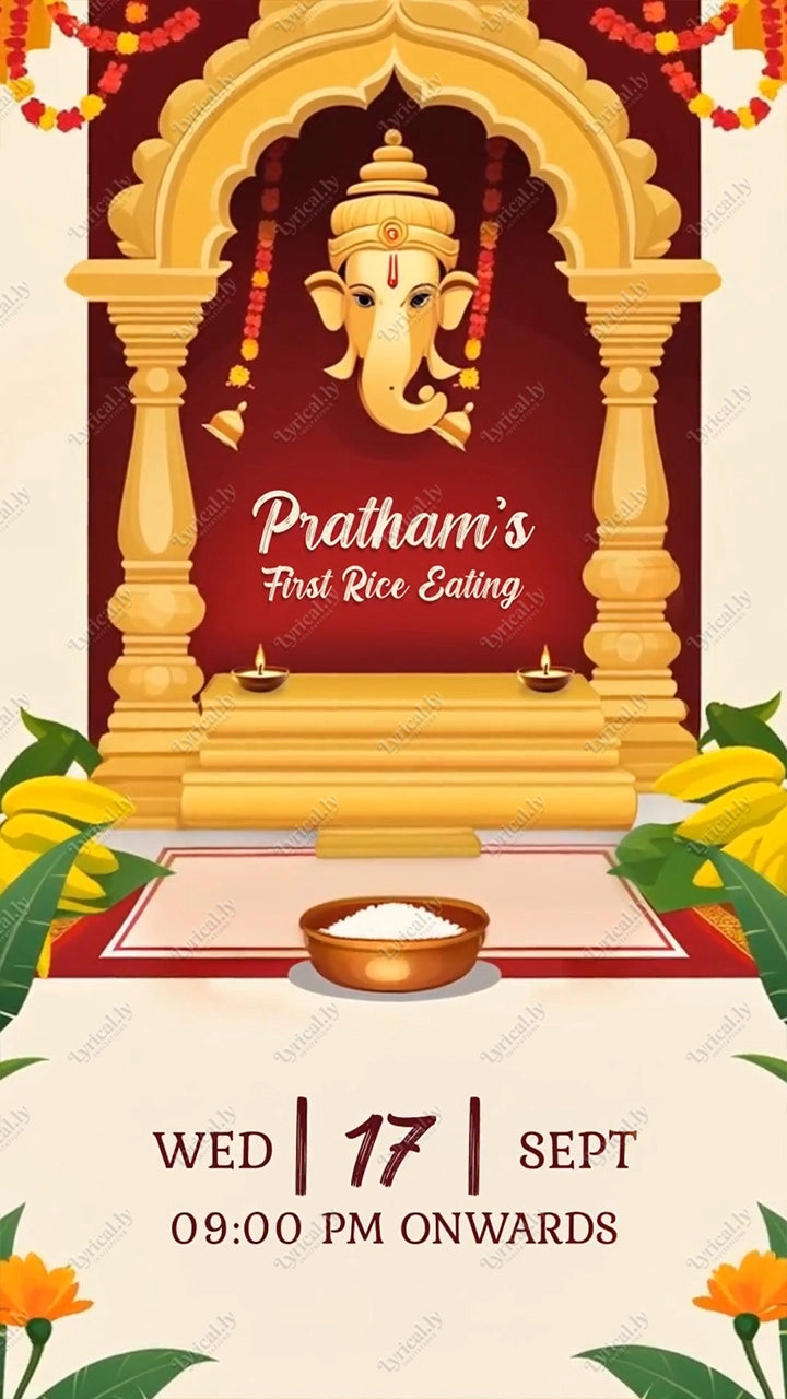 Annaprashan Ceremony Invitation Video | IN-0458