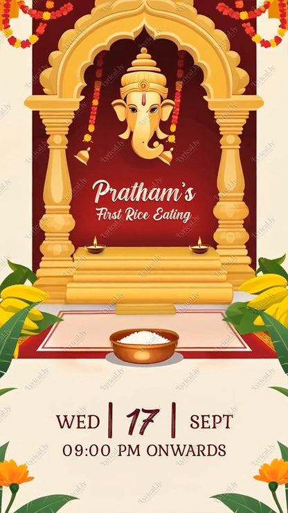 Annaprashan Ceremony Invitation Video | IN-0458