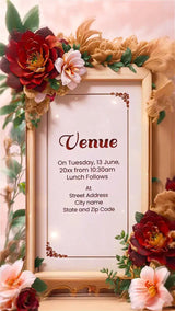 Housewarming Invitation 3D Floral Invitation video | IN-0102