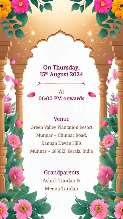 Naming Ceremony Invitation Video |  It’s a Girl Baby Naming | IN-0467