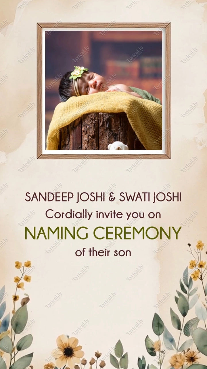 Naming Ceremony Invitation Video | IN-0465