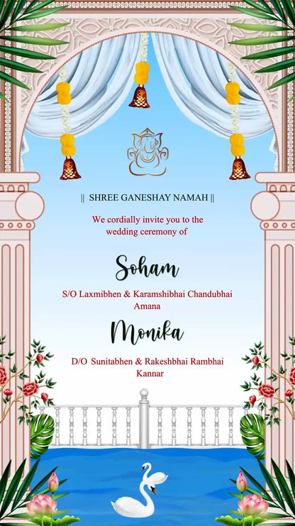 Colorful Indian Wedding Invitation | IN-0034
