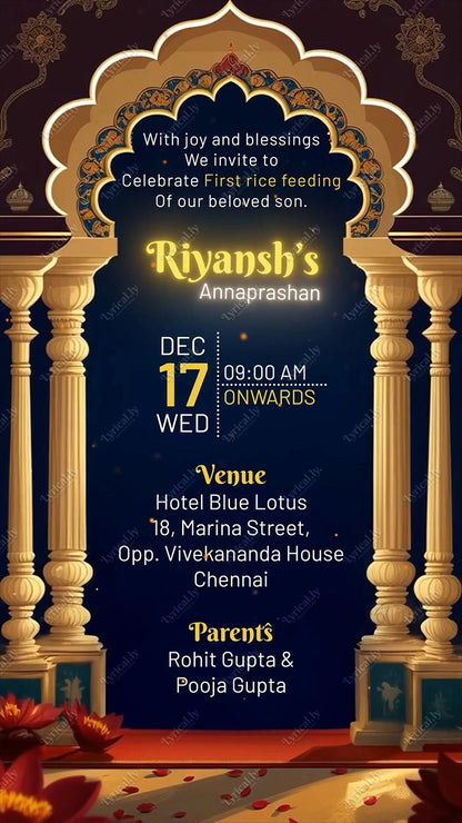 Annaprashan Ceremony Invitation Video | IN-0456