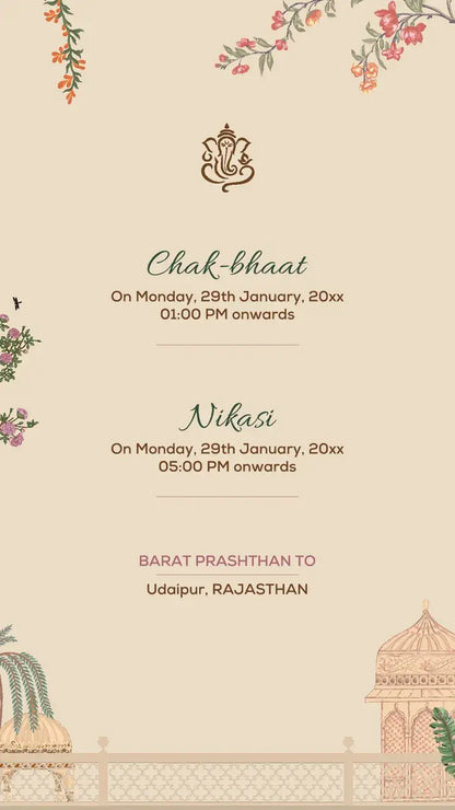 Traditional Indian Wedding Card Invitation | IN-0214