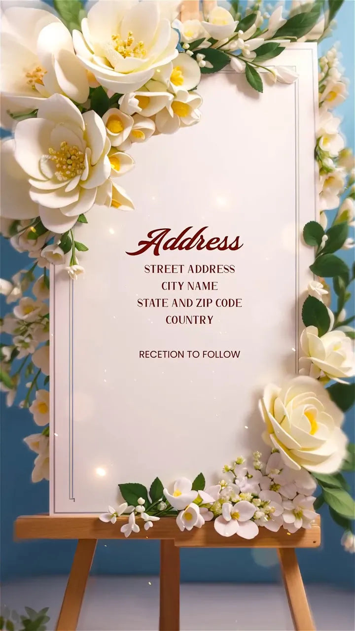 Beautiful Floral Wedding Invitation Video | IN-0084