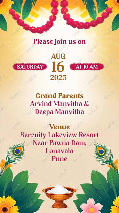 Annaprashan Ceremony Invitation Video | IN-0457