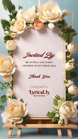 Beautiful Floral Wedding Invitation Video | IN-0084