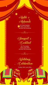 Royal Rajasthani Wedding Invitation video | IN-0126